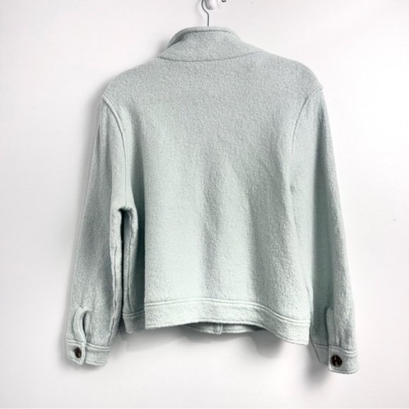 Joie Wool Blend Cropped Shacket Sz Large - Picture 4 of 6